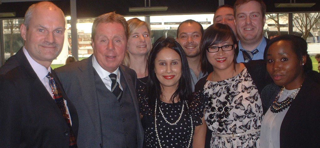 Colin Jarman and Harry redknapp at The Wooden Spoon Awrds at Lord's with ESPN Staff